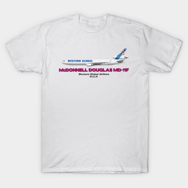 McDonnell Douglas MD-11F - Western Global Airlines T-Shirt by TheArtofFlying